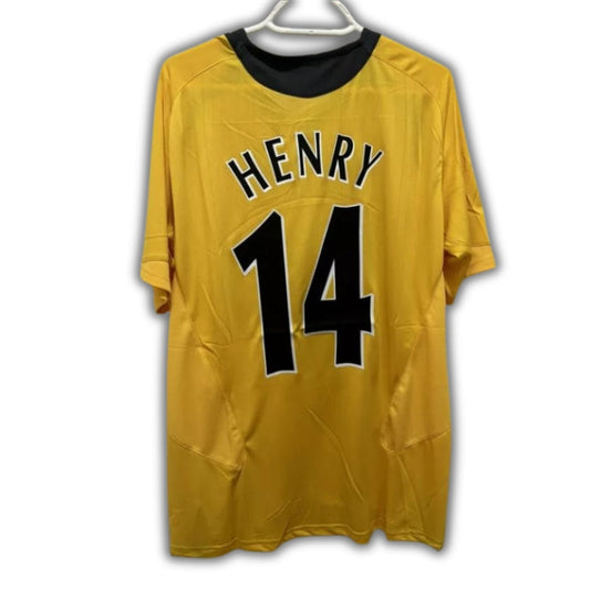 Thierry Henry #14 Arsenal 2005-2006 Final Champions League Away Yellow Jersey