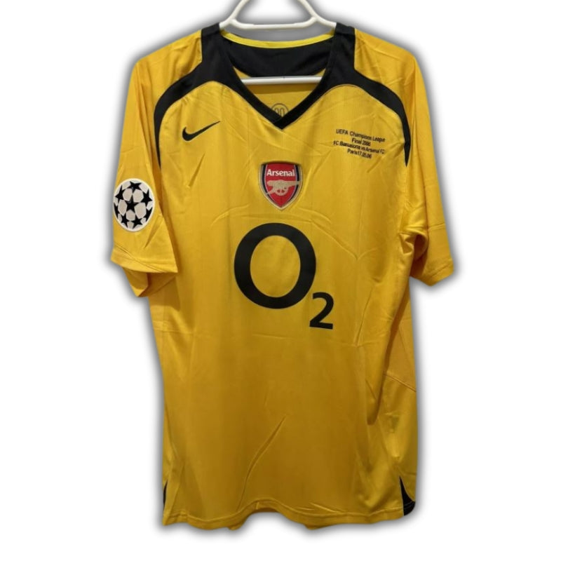 Thierry Henry #14 Arsenal 2005-2006 Final Champions League Away Yellow Jersey