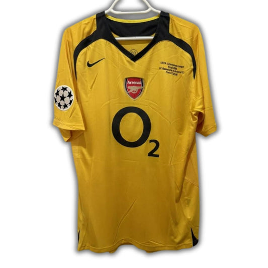 Thierry Henry #14 Arsenal 2005-2006 Final Champions League Away Yellow Jersey